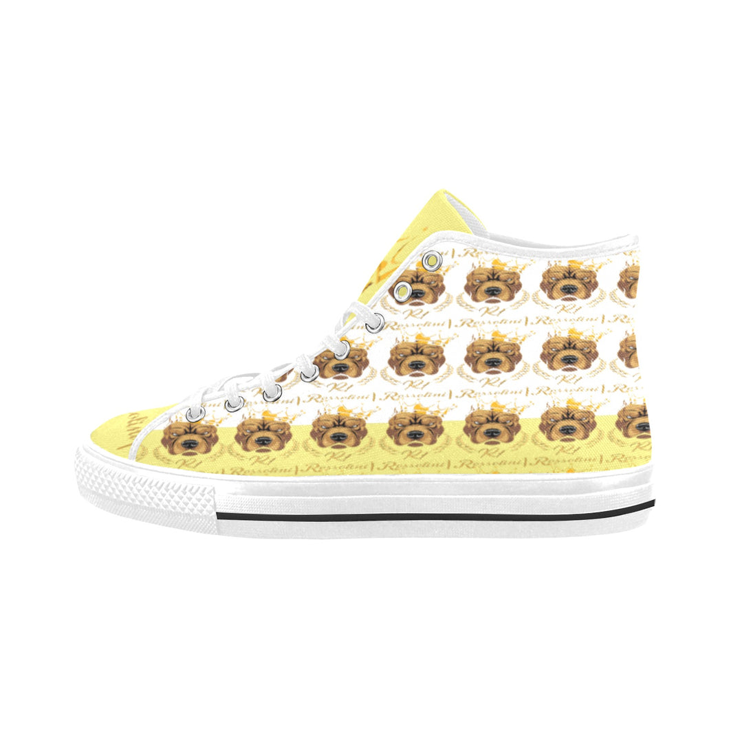 #Rossolini1# PAK White/Yellow Tongue Vancouver H Women's Canvas Shoes (1013-1)