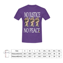 #Rossolini1# No Justice No Peace Purple T-Shirt