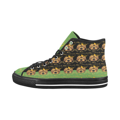 #Rossolini1# PAK Black/Green Tongue Black Bottom Vancouver H Men's Canvas Shoes (1013-1)