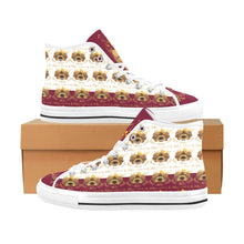 #Rossolini1# PAK White/Candy Apple Red Tongue Vancouver H Women's Canvas Shoes (1013-1)