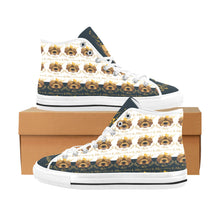 #Rossolini1# PAK White/Navy Blue Tongue Vancouver H Women's Canvas Shoes (1013-1)