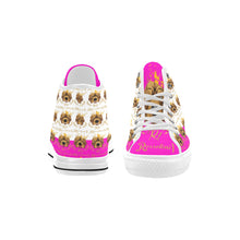 #Rossolini1# PAK White/Hot Pink Tongue Vancouver H Women's Canvas Shoes (1013-1)