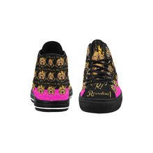 #Rossolini1# PAK Black/Hot Pink Black Bottom 2 Vancouver H Women's Canvas Shoes (1013-1)