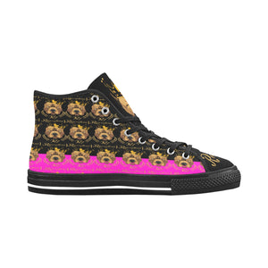 #Rossolini1# PAK Black/Hot Pink Black Bottom 2 Vancouver H Men's Canvas Shoes (1013-1)