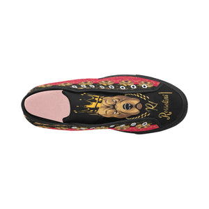#Rossolini1# PAK Black/Red Black Bottom 2 Vancouver H Women's Canvas Shoes (1013-1)