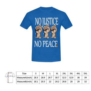 #Rossolini1# No Justice No Peace Blue T-Shirt