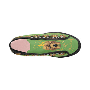 #Rossolini1# PAK Black/Green Tongue Black Bottom Vancouver H Women's Canvas Shoes (1013-1)