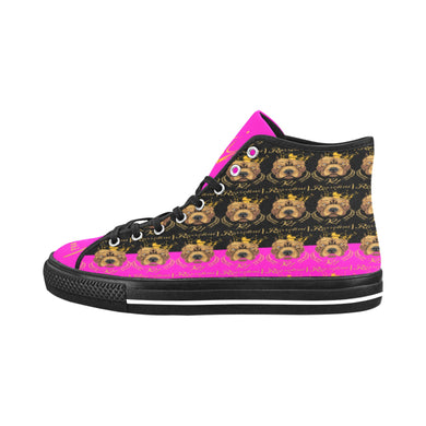 #Rossolini1# PAK Black/Hot Pink Tongue Black Bottom Vancouver H Men's Canvas Shoes (1013-1)