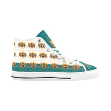 #Rossolini1# PAK White/Kelly Green Tongue Vancouver H Men's Canvas Shoes (1013-1)