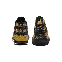 #Rossolini1# PAK Black/Gold Black Bottom 2 Vancouver H Women's Canvas Shoes (1013-1)