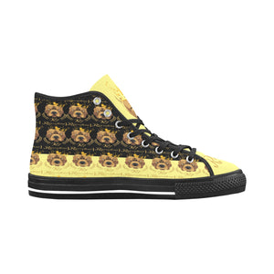 #Rossolini1# PAK Black/Yellow Tongue Black Bottom Vancouver H Men's Canvas Shoes (1013-1)