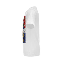 #Rossolini1#  Juneteeth R-W-B Flag- White T-Shirt