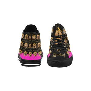 #Rossolini1# PAK Black/Hot Pink Black Bottom 2 Vancouver H Men's Canvas Shoes (1013-1)