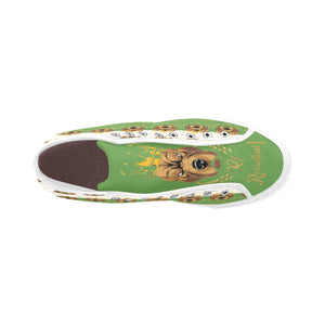 #Rossolini1# PAK White/Green Tongue Vancouver H Women's Canvas Shoes (1013-1)