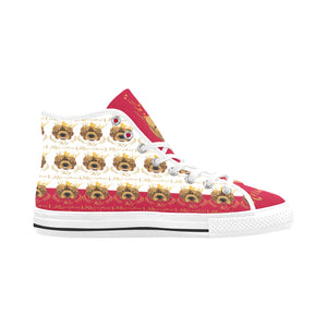 #Rossolini1# PAK White/Red Tongue Vancouver H Women's Canvas Shoes (1013-1)