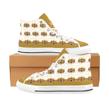 #Rossolini1# PAK White/Gold Tongue Vancouver H Men's Canvas Shoes (1013-1)