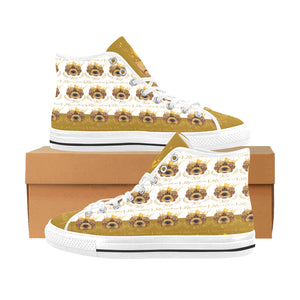#Rossolini1# PAK White/Gold Tongue Vancouver H Men's Canvas Shoes (1013-1)