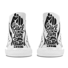 #Rossolini1# Black Lives Matter White Bottom Women's Shoes