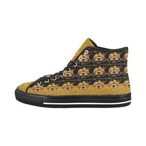 #Rossolini1# PAK Black/Gold Tongue Black Bottom Vancouver H Men's Canvas Shoes (1013-1)