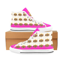 #Rossolini1# PAK White/Hot Pink Tongue Vancouver H Men's Canvas Shoes (1013-1)