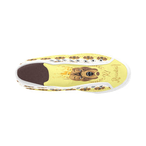 #Rossolini1# PAK White/Yellow Tongue Vancouver H Women's Canvas Shoes (1013-1)