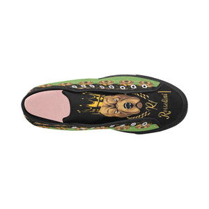 #Rossolini1# PAK Black/Green Black Bottom 2 Vancouver H Women's Canvas Shoes (1013-1)