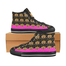 #Rossolini1# PAK Black/Hot Pink Black Bottom 2 Vancouver H Women's Canvas Shoes (1013-1)