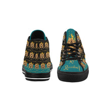 #Rossolini1# PAK Black/Kelly Green Tongue Black Bottom Vancouver H Men's Canvas Shoes (1013-1)