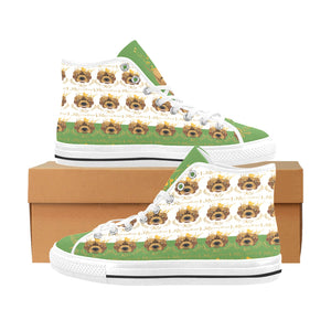 #Rossolini1# PAK White/Green Tongue Vancouver H Women's Canvas Shoes (1013-1)