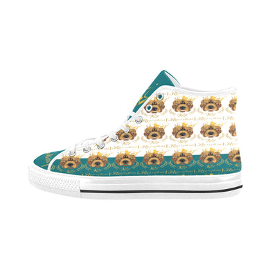 #Rossolini1# PAK White/Kelly Green Tongue Vancouver H Women's Canvas Shoes (1013-1)