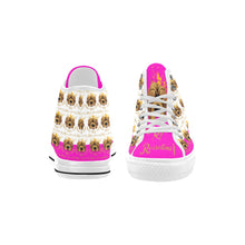 #Rossolini1# PAK White/Hot Pink Tongue Vancouver H Men's Canvas Shoes (1013-1)