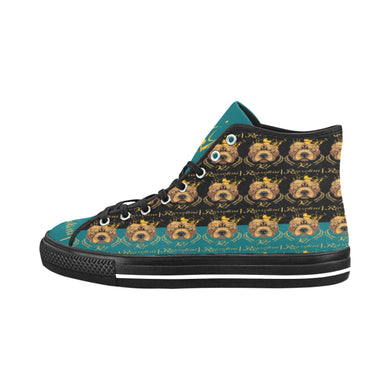 #Rossolini1# PAK Black/Kelly Green Tongue Black Bottom Vancouver H Women's Canvas Shoes (1013-1)