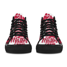 #Rossolini1# Black Lives Matter 9s WT Red Fist Black Bottom Women's Shoes