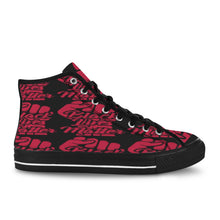 #Rossolini1# Black Lives Matter 9s Red Fist Black Bottom Women's Shoes