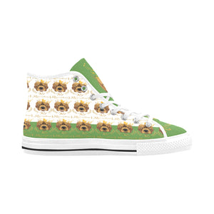 #Rossolini1# PAK White/Green Tongue Vancouver H Women's Canvas Shoes (1013-1)