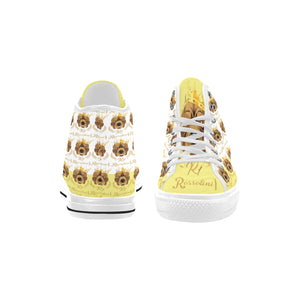 #Rossolini1# PAK White/Yellow Tongue Vancouver H Women's Canvas Shoes (1013-1)