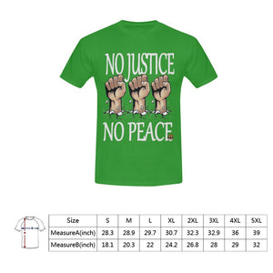 #Rossolini1# No Justice No Peace Green T-Shirt