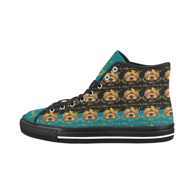 #Rossolini1# PAK Black/Kelly Green Tongue Black Bottom Vancouver H Men's Canvas Shoes (1013-1)