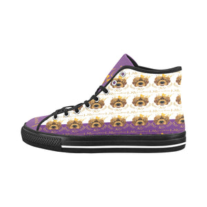 #Rossolini1# PAK White/Purple Tongue Black Bottom Vancouver H Men's Canvas Shoes (1013-1)