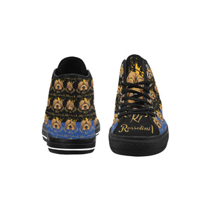 #Rossolini1# PAK Black/Blue Black Bottom 2 Vancouver H Women's Canvas Shoes (1013-1)