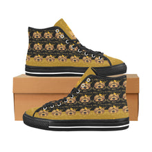 #Rossolini1# PAK Black/Gold Tongue Black Bottom Vancouver H Men's Canvas Shoes (1013-1)