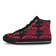 #Rossolini1# Black Lives Matter 9s Red Fist Black Bottom Women's Shoes