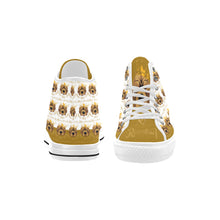 #Rossolini1# PAK White/Gold Tongue Vancouver H Men's Canvas Shoes (1013-1)