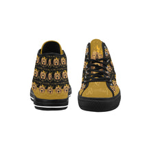 #Rossolini1# PAK Black/Gold Tongue Black Bottom Vancouver H Men's Canvas Shoes (1013-1)