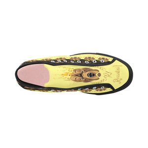 #Rossolini1# PAK Black/Yellow Tongue Black Bottom Vancouver H Women's Canvas Shoes (1013-1)