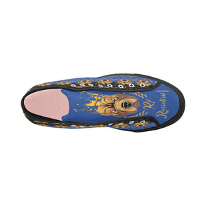 #Rossolini1# PAK Black/Blue Tongue Black Bottom Vancouver H Women's Canvas Shoes (1013-1)