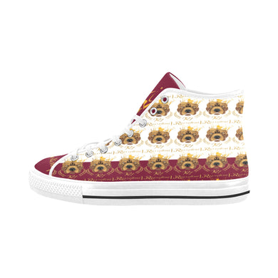 #Rossolini1# PAK White/Candy Apple Red Tongue Vancouver H Women's Canvas Shoes (1013-1)