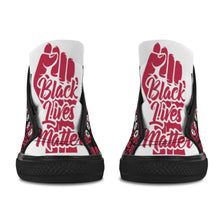 #Rossolini1# Black Lives Matter 9s WT Red Fist Black Bottom Men's Shoes