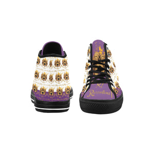 #Rossolini1# PAK White/Purple Tongue Black Bottom Vancouver H Men's Canvas Shoes (1013-1)