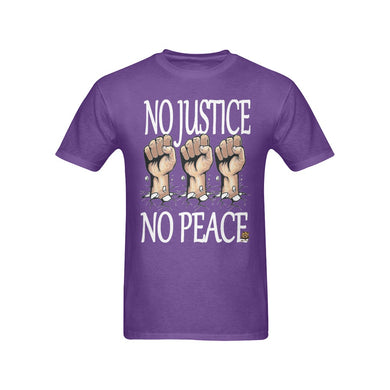 #Rossolini1# No Justice No Peace Purple T-Shirt
